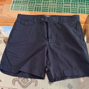 Todd Snyder Men's Black Flat Front Shorts - Hudson 7”